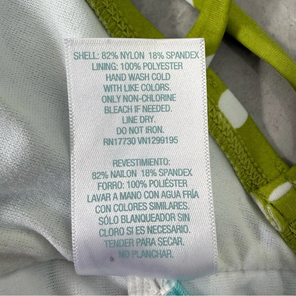 Women’s Kona Sol High Coverage One Piece Swimsuit Strappy Back Polka Dot Size XL